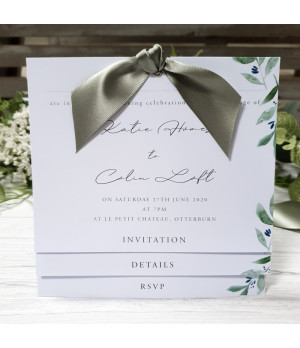 Elegance - Olive Leaves, White