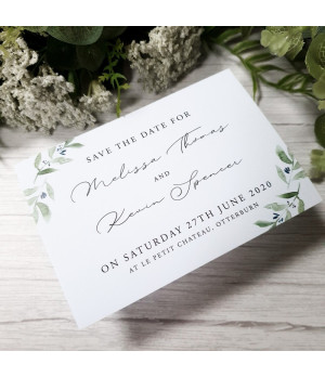 Elegance - Olive Leaves, White