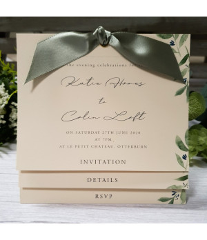 Elegance - Cream, Olive Leaves