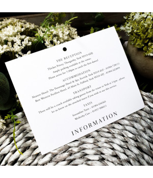Personalised black evening wedding invitation suite with monogram initials