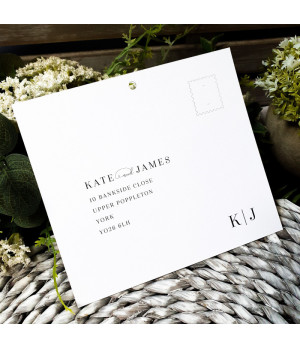 Elegant evening wedding stationery suite with coordinated RSVP and details cards