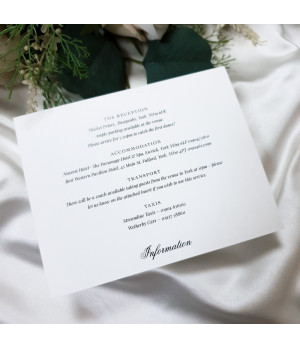 UK luxury wedding stationery set in forest green with satin ribbon bow detail