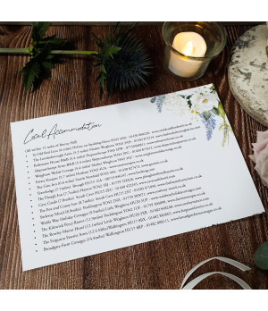Romantic botanical wedding invitation perfect for classic and countryside weddings.