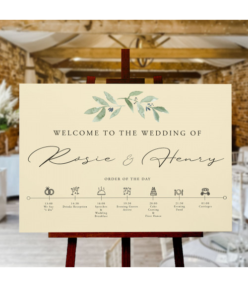 Elegance - Cream, Olive Leaves