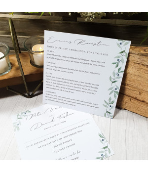Elegance - Olive Leaves, White
