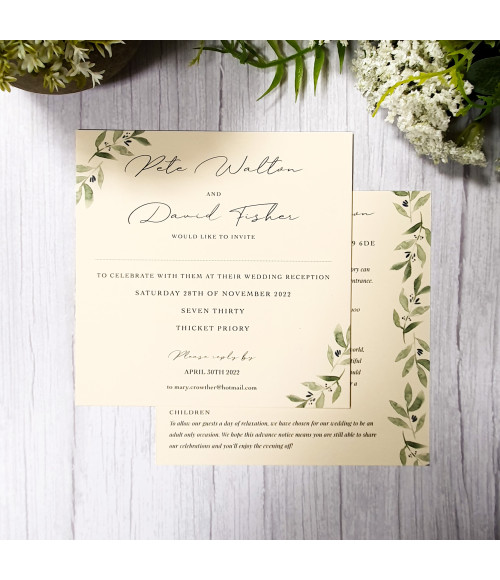 Elegance - Cream, Olive Leaves