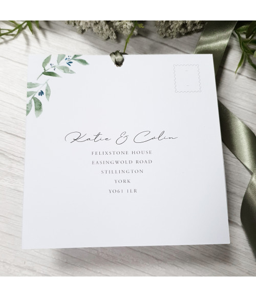 Luxury wedding stationery set with RSVP and guest information insert