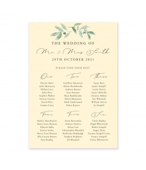 Elegance - Cream, Olive Leaves