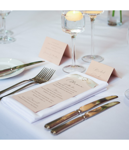 Elegant Wedding Name Cards for Wedding Breakfast Table Settings