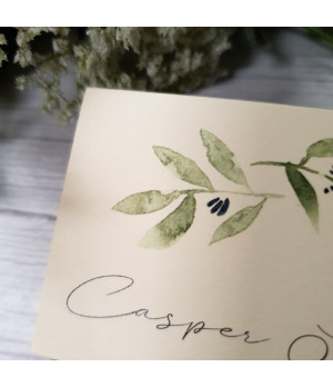 Elegance - Cream, Olive Leaves