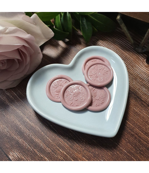 Nature Inspired Wedding Place Name Card with Elegant Wax Seal