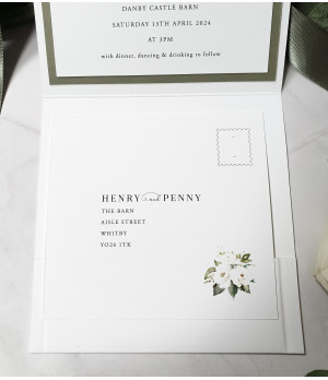 sage green wedding invitation UK