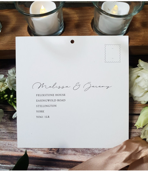 romantic mocha wedding invitations