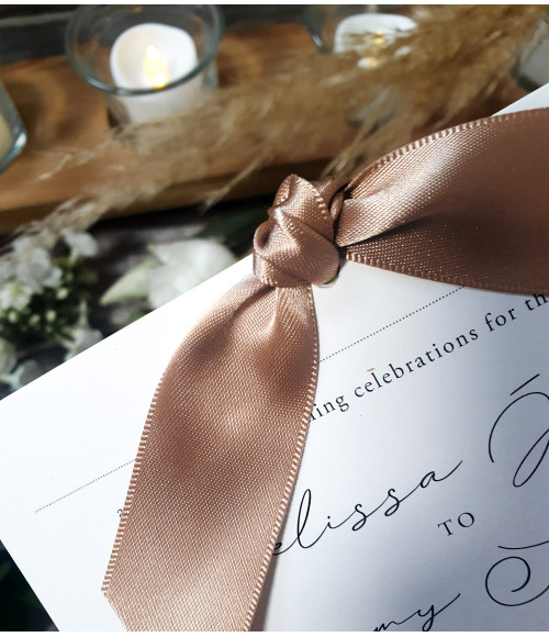 luxury mocha wedding invitations