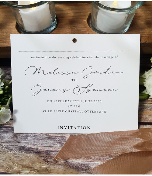 elegant taupe wedding stationery