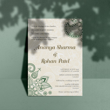 Mehndi - Shadi Card