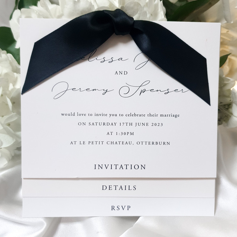 Timeless black elegance with a modern romantic finish