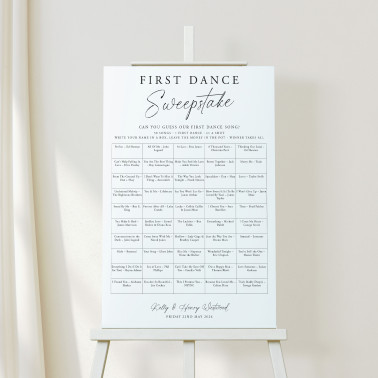 First Dance Sweepstake Sign