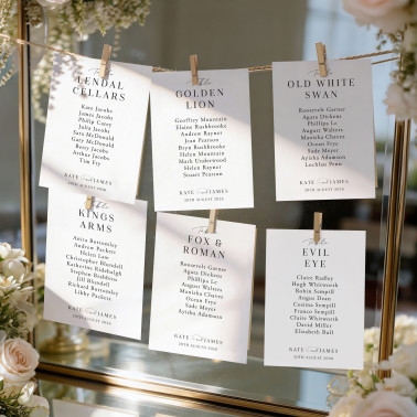 Seating Plan Cards