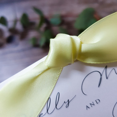 Luxury lemon wedding invitations handmade in the UK
