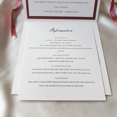 Luxury UK wedding stationery designed for elegant wedding celebrations.
