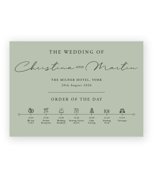 Luxury sage green wedding welcome sign printed on premium board to create a beautiful first impression.