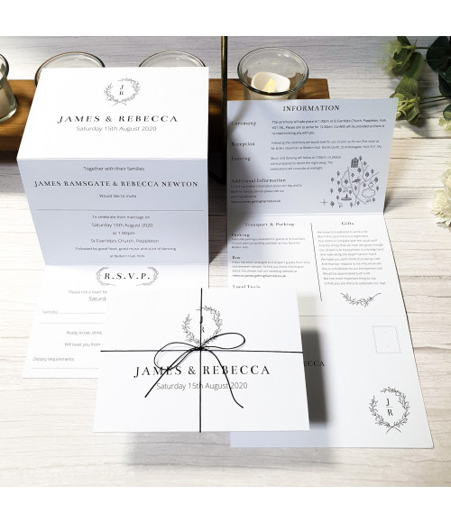 Concertina - White, Mono Wreath