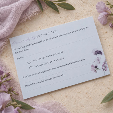 Elegant floral wedding stationery suite