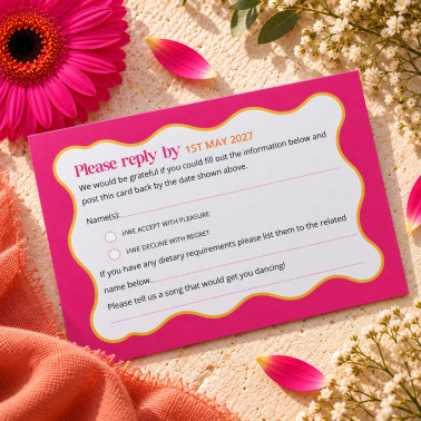 Luxury colourful wedding invitations