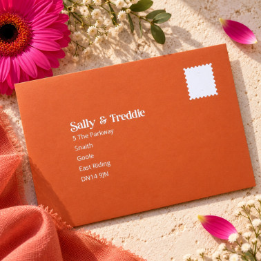 Colourful wedding invitation