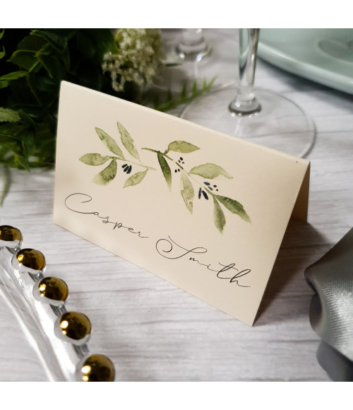Elegance - Cream, Olive Leaves