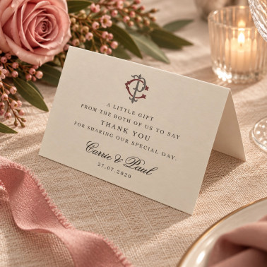 Personalised dusky pink wedding scratch card holders from the Signature Collection by Hearts & Twine.