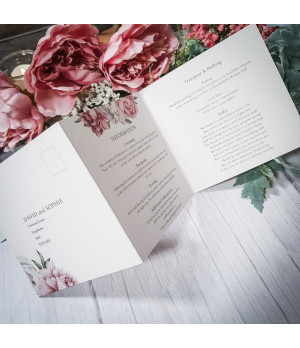 Peonies wedding sample pack lets you see the floral artwork, premium printing and exceptional finish before buying.