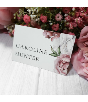 Compare colours, card stock and print quality with the Peonies wedding stationery sample, to help you plan your perfect wedding.