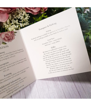 Personalised floral wedding invitation from the Beau Peonies collection, perfect for romantic and modern weddings.