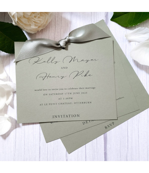 Sage green wedding invitations perfect for rustic, boho, and modern UK weddings